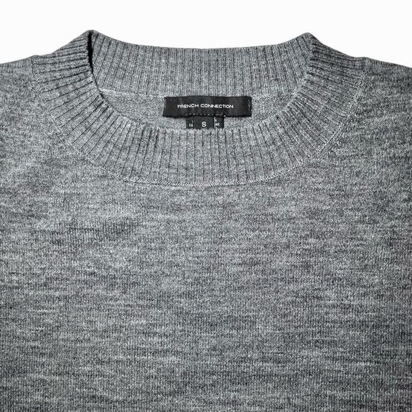 French Connection Loose Fitting Balloon Sleeve Sweater in Grey Heather Women’s S - Picture 2 of 7